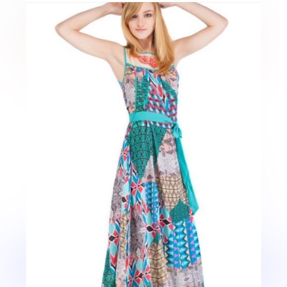 Flying Tomato dress geometric pattern womens medium